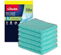 Vileda Bayetas de Microfibra ProClean con Enzimas Activas, Pack de 10 - Poder de Limpieza Superior, Lavable a máquina