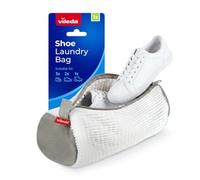 Vileda Bolsa de lavado de zapatos para lavadora - Bolsa de chenilla con fibras de limpieza 360° - Bolsa para zapatos con cremallera oculta y lazo para colgar, 35 x 26 cm