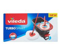 Vileda - Cubo de fregona Turbo Smart con sistema de pedal silencioso para escurrido fácil, kit completo (cubo + fregona + asa) ideal para limpieza profunda del suelo, herramientas y accesorios de limp