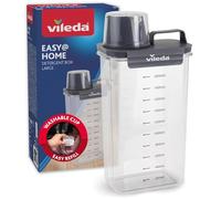 Vileda Dispensador de Detergente 2300 ml Gris - Bote Hermético XL para Detergente en Polvo y Líquido con Vaso Medidor - Recipiente Almacenaje Lavadora Antihumedad - Organizador Lavadero Familiar