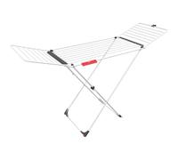 Vileda Extra X-legs - Tendedero de acero y aluminio, con alas plegables, 20 metros de espacio de tendido, con soporte para artículos pequeños, Blanco, dimensiones abierto 173 x 56 x 93 cm