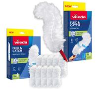 Vileda Flex & Catch Escoba polvo con cabezal flexible 12 recambios