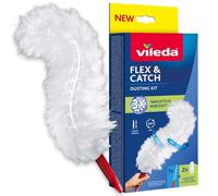 Vileda Herramienta Flex & Catch para edredones/plumeros, 2 recambios, captura hasta 3× más polvo