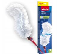 VILEDA Flex & Catch Plumero con Mango Extensible de 93 cm, 1 Recambio Completo, Limpieza de 360°, Flexible, Limpieza máxima