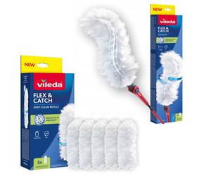 Vileda Flex&Catch Plumero con mango largo + 6 recambios