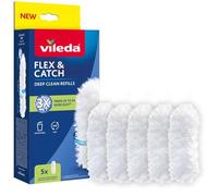 VILEDA Flex & Catch Refills - 5 piezas de recambio para quitar el polvo Flex & Catch, recambios de microfibra suave, limpieza a 360 °