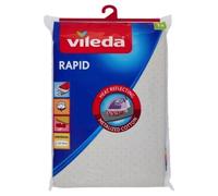 Vileda Funda Rapid para tabla de planchar, ajuste 110-130 x 30-45 cm, algodón metalizado gris