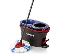 Vileda H2PrO - Sistema de fregona giratoria Vileda H2PrO | Separación de Agua de Doble Compartimento | Escurrido sin Esfuerzo | Limpieza con Microfibra | Sin Usar Las Manos | Diseño ergonómico