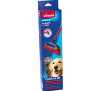 Vileda I Cepillo Always Clean PET PRO I Escoba con cerdas de goma especial para eliminar el pelo de mascotas en todo tipo de superficies I Ideal para alfombras y moquetas I Fácil de limpiar bajo el gr