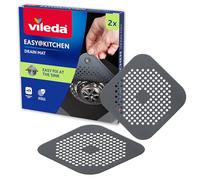 Vileda Juego de 2 coladores para Fregadero, colador para Lavabo, Ducha y bañera, Evita Atascos y olores, colador Flexible de TPE con ventosas