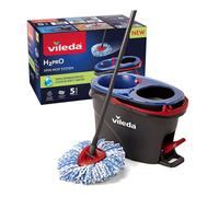 Vileda Set de limpieza H2PrO Spin Mop - Cubo doble depósito, pedal escurridor, mopa microfibra