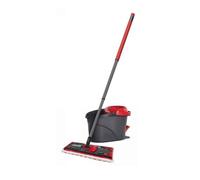 Vileda Kit de limpieza Ultramax Turbo 163425 - set completo fregona plana y cubo pedal rotativo