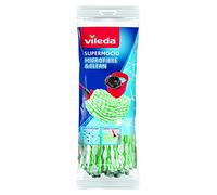 Vileda Microfibras Eco - Recambio para fregona, 100% microfibras, Gran Capacidad de Limpieza y absorción, Color Verde y Blanco