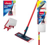 Vileda Mopa de microfibra con Spray, Color Rojo, Juego de 2 piezas