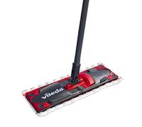 Vileda Mopa plana Ultramax 105 cm microfibra con mango telescópico Rojo/Blanco