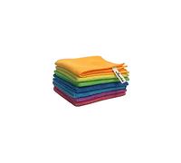 Vileda Paños de Microfibra Colors, Multipack de 30 x 30 cm, Multicolor para distinguir los ámbitos de aplicación, Paquete de 7 Unidades