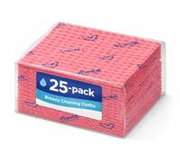 Bayeta Vileda Professional Breazy semidesechable de Microfibra, pack 25uds roja
