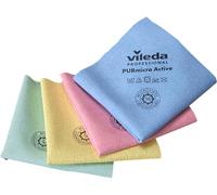 Vileda Professional, Bayeta PurMicro Active, Multicolor, Microfibra, Recubrimiento Pur, Superficies Lisas, INOX y Vidrio, Alta absorción, Secado sin rastros, Disponible 4 Colores,38x35cm