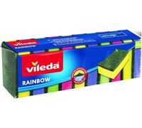 Vileda Rainbow - Esponja de Espuma Mediana ecológica, Agarre cómodo, Paquete económico de 10 Unidades, Multicolor