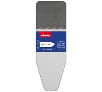 Vileda Funda Rapid para tabla de planchar, ajuste 110-130 x 30-45 cm, algodón metalizado gris