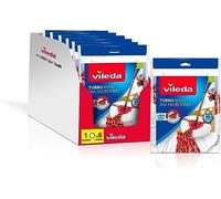 Vileda-Recambio Turbo 2en1; compatible con todos los sistemas Turbo de Vileda; 20% de rendimiento extra; apto para todo tipo de suelos duros; elimina el 99% de las bacterias solo con agua; 6 unidades