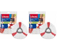 Vileda Recambio Turbo,Compatible con Todos los Sistemas Turbo de Vileda, Rendimiento Extra Apto para Todo Tipo de Suelos Duros,Elimina el 99% de Las bacterias Solo con Agua,1 Unidad Paquete de 2