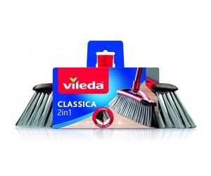 Vileda scopa 2 in 1 classica, fibre per polvere e capelli