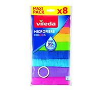 Vileda – Bayetas microfibra Colors – 30 x 30 cm – Colores variados – 8 unidades