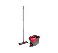 Vileda Kit de limpieza Ultramax Turbo 163425 - set completo fregona plana y cubo pedal rotativo