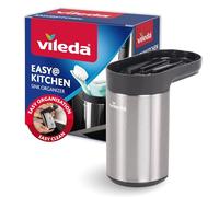 Vileda - Soporte de Esponja de Acero Inoxidable, sin Taladro, con Ventosa, Mini Organizador de Fregadero, para esponjas y cepillos, Inoxidable, Duradero y fácil de Instalar