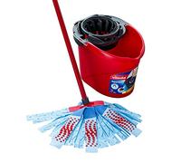 Vileda SuperMocio 3Action Mop y cubo de 10 L, rojo / azul