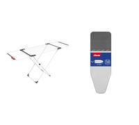 Vileda Surprise - Tendedero Extensible de Acero y Aluminio, Espacio de Tendido de 11 & Rapid- Funda de Planchar, 2 Capas Adaptable a Todo Tipo de Tablas, Funda de Planchar metaliza