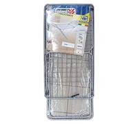 Gimi Tendedero Alucom – Varillas gruesas, Patas antideslizantes, Blanco, 129x6.3x55.5 cm