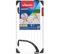 Vileda | Tendedero de balcón Vileda Sunset | Brazos plegables y esquinas protegidas | Brazos de resina muy resistentes | Hasta 10 metros de lóngitud de tendido.