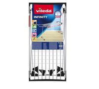 Vileda | Tendedero Extensible Infinity Flex Ultimate Negro o Blanco | Alas laterales y varillas gruesas extensibles XXL | Montaje súper fácil y rápido | Hasta 30 metros de longitud de tendido I Menos