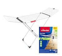 Vileda Tendedero Plegable Extra de Aluminio, Patas en X, 20 m, Varillas XL