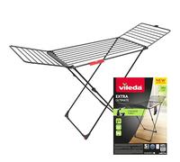 Vileda Tendedero Ultimate Extra de Aluminio con Patas en X (Black Edition) | Tubos 5 Veces más Resistentes | Tubos XL para Menos Marcas en Ropa | 20M para Secado | Soporte Calcetines
