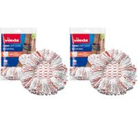 Vileda Turbo 3en1 Recambio, 1 Unidad, Compatible con Cualquier Sistema de fregona giratoria, Apto para Cualquier Tipo de Suelos Duros, Elimina el 99% de Las bacterias* Solo con Agua (Paquete de 2)