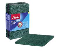 Vileda Ultra Fresh Estropajo para Sartenes | Muy Higiénico | Superficie Abrasiva Verde | Excelente Poder de Lmpieza | Tratamiento Antibacteriano | Elimina la Suciedad sin Esfuerzo
