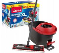 Vileda ultramat turbo xl fregona seca y húmeda microfibra negro, rojo