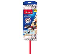 Vileda Ultramax Power 155743 Système de Nettoyage à Plat 2-en-1 Métal/Microfibres Noir/Rouge 14 x 35 x 150 cm