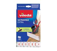 Vileda Recambio de mopa UltraMax – Apto para todo tipo de suelos duros – 1 unidad blanco/rojo