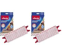 Vileda UltraMax - Recambio de mopa Vileda para el Sistema Ultramax, Apto para Todo Tipo de Suelos Duros, Elimina el 99% de Las bacterias Solo con Agua, 1 Unidad (Paquete de 2)
