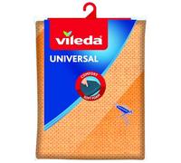 Vileda Universal - Funda de Planchar, Funda de 2 Capas Adaptable a Todos los tamaños, Capa de algodón y Relleno de Espuma, Medidas: 110-130 cm de Largo, 30-45 cm de Ancho, Color Amarillo