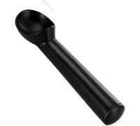 Vilgftyiet Cuchara de helado de aluminio, cabeza redondeada profunda para bolas de postre perfectas (color negro)