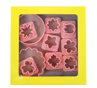 Vilgftyiet Juego de galletas de flores con patrones de flores surtidos, herramientas para hornear de material PP para galletas y postres caseros