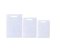 Vilgftyiet Juego de tablas de cortar de doble cara de 3 piezas, 35,6 x 27,6 cm, 29,8 x 19,8 cm, 24,8 x 15 cm, material de polipropileno antideslizante, bloques de corte de cocina para carne, verduras
