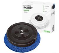 Vilgftyiet Smart Robot Mop Cleaner Wet Dry Mopping Hand Froter Mode Slim 6.5cm Perfil eficiente Eliminación de polvo para sala de estar dormitorio Negro (negro)