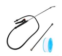Vilgftyiet Varita rociadora de jardín de acero inoxidable, lanza de pulverización extensible con boquilla ajustable, interruptor ergonómico con una sola mano, conector de manguera de 9 mm a 11 mm