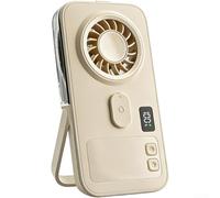 Vilgftyiet Ventilador de mano ultra delgado con refrigeración de doble núcleo, ventilador de escritorio portátil para viajes de oficina, enfriador personal recargable USB-C (blanco)